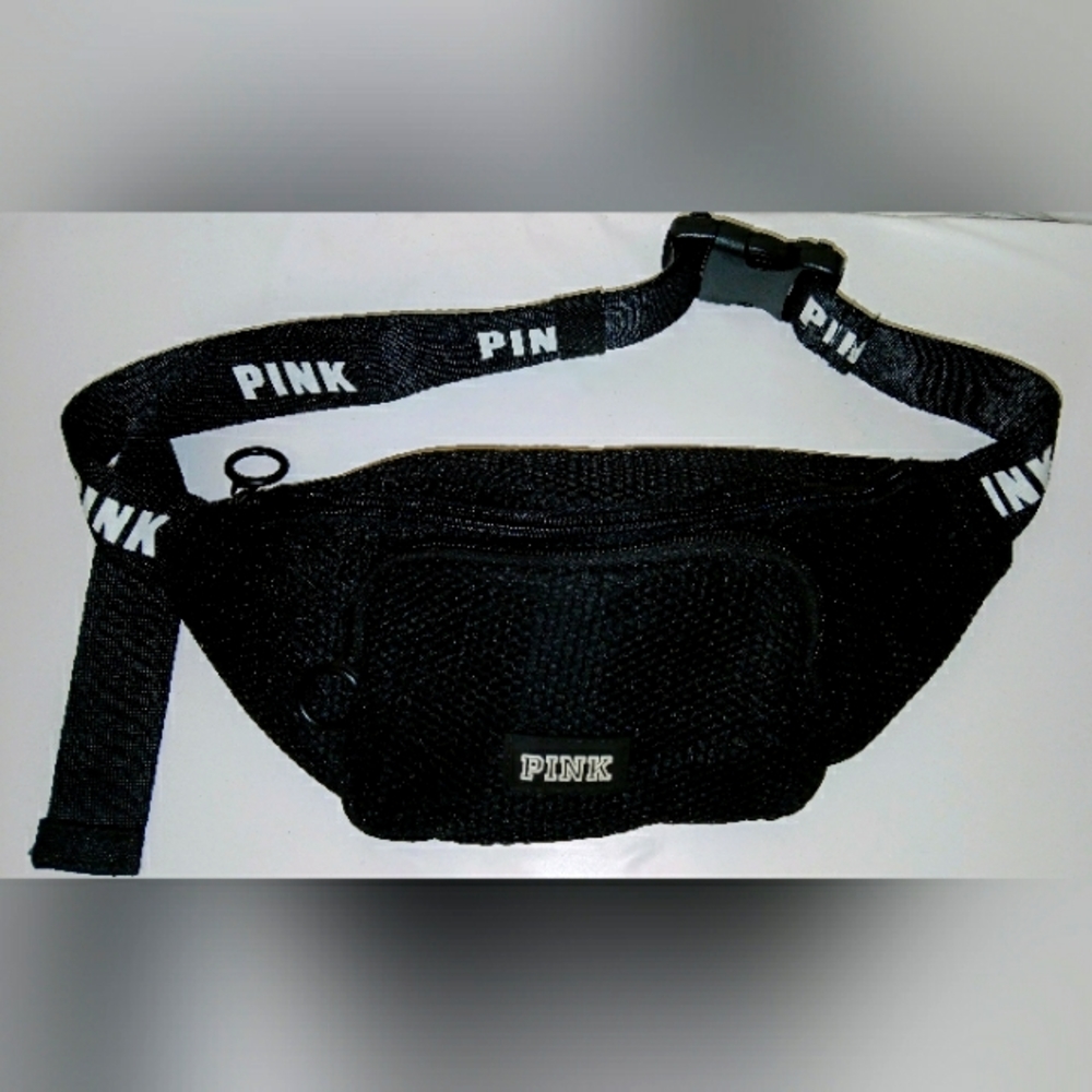 VICTORIA'S SECRET PINK FANNY PACK PURSE BLACK & WHITE